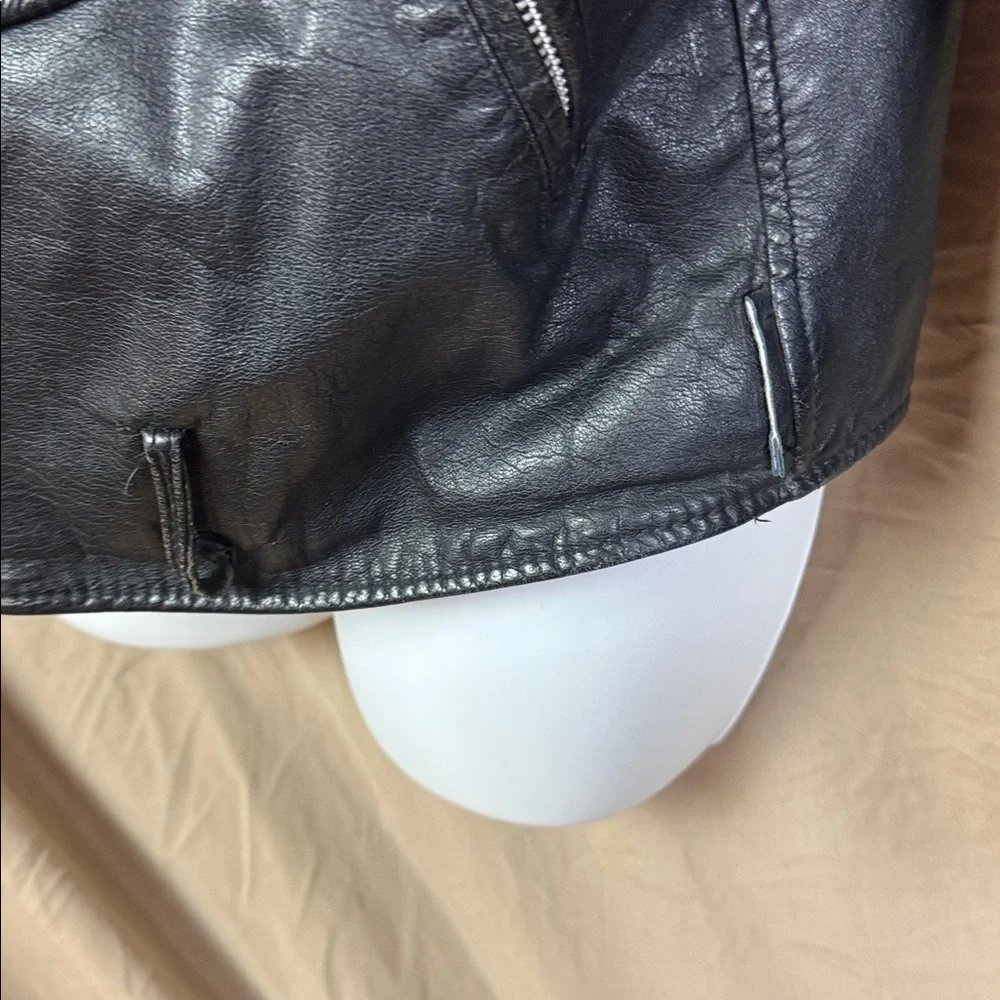 Vintage Berman’s leather moto motorcycle jacket size 36 unisex black - Picture 5 of 9